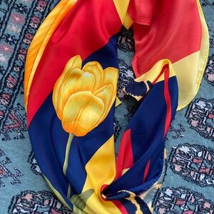 Handmade water silk tulip scarf